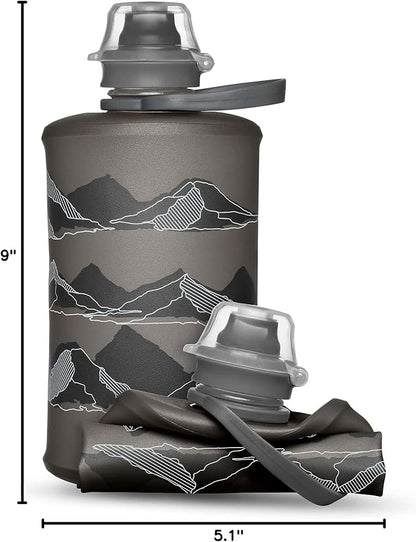 HydraPak Stow - Collapsible Backpacking Water Bottle (350ml, 500ml, 1L) - BPA Free, Ultra Light, Spill-Proof Twist Cap