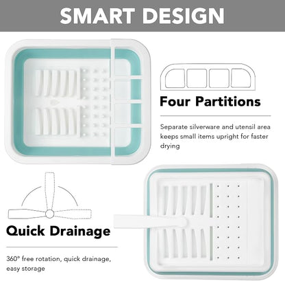 Tiawudi Collapsible Dish Drying Rack, Pop Up Dinnerware Drainer, Portable Plate - Image 5