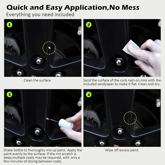 FOLLOWIN Matte Black Rim Touch Up Paint - Image 4