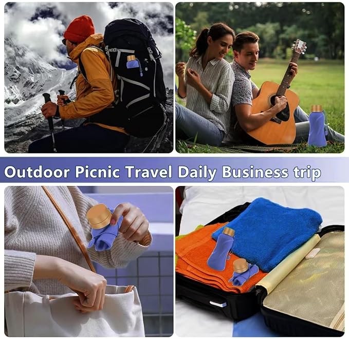 Collapsible Water Bottles,650ml,Leak Proof,Reuseable BPA Free Silicone Foldable Water Bottles,Durable Lightweight for Travel Gym Camping Hiking,Compact Size Portable Sports Water Bottle (Deep Blue)