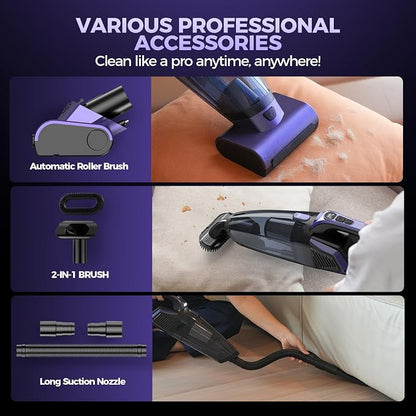 Pet Hair Handheld Vacuum Cordless: 20000PA High Power Car Vacuum - Image 6