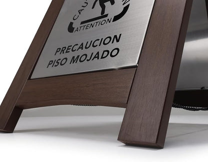Premium Outdoor Composite Caution Wet Floor Sign – Bilingual w/Non-Skid Plastic - Image 5