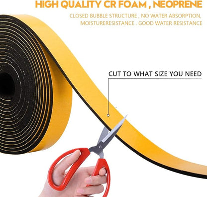 Neoprene Foam Weather Stripping, 2 Inch Wide X 3/8 Inch Thick, Door Jamb Seal - Image 4