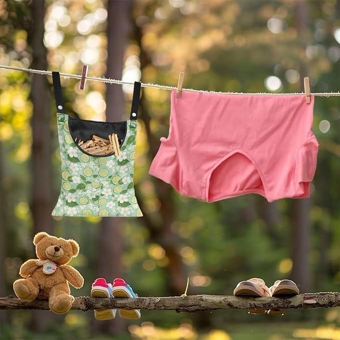 Clothespin Bag for Outdoor Laundry Clothesline and Clothes Pin Holder - Image 3