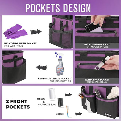 Compact Wearable Cleaning Caddy, Small Cleaning Caddy Supplies Organizer - Image 2
