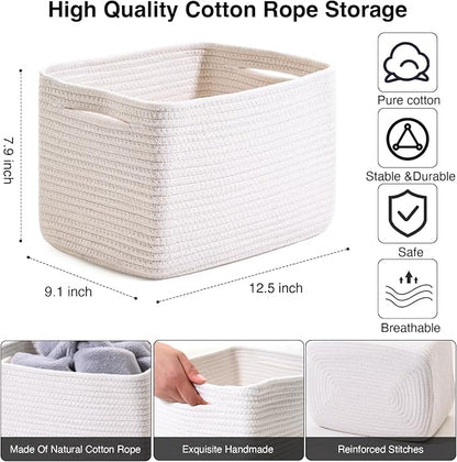 Storage Baskets for Organizing, Woven Basket for Storage, Storage Baskets Bin - Image 3