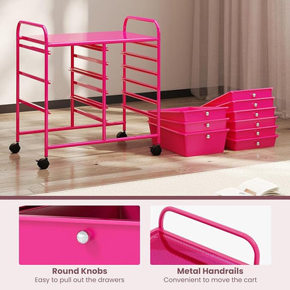 GOFLAME 9-Drawer Rolling Storage Cart, Mobile Utility Cart - Image 5