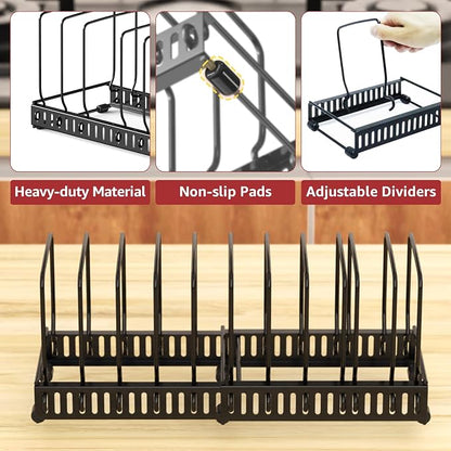 HzTinT 2PACK Cutting Board Organizer, Adjustable Divider Cutting Board Holder - Image 4
