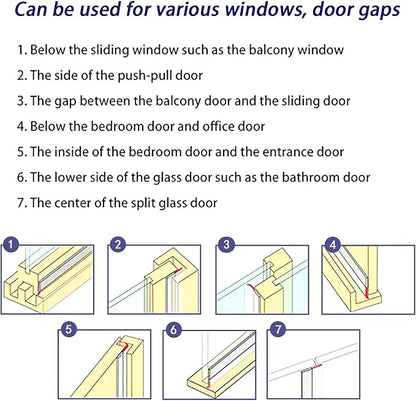 TAROSE Weather Stripping, Silicone Door Seal Strip Door, 16 Feet Long - Image 3