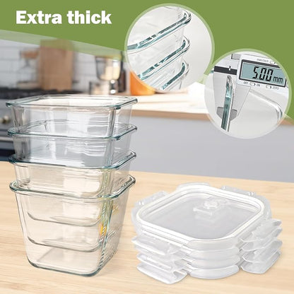 Soup Containers with Lids Glass 32 oz, 4 Cup Borosilicate Glass Food Storage - Image 6