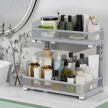 Under Sink Organizer, High Adjustable 2 Tier Under Sink Organizers and Storage - Image 7