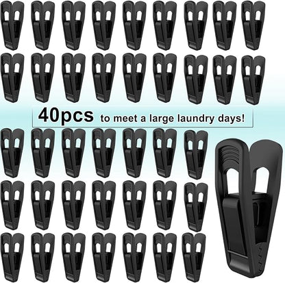 Hanger Clips Perfect for Velvet Hangers, Non-Slip Plastic Clips Pant Skirt - Image 7