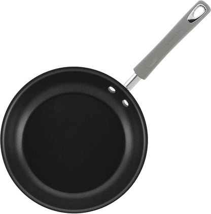 Rachael Ray Brights Nonstick Cookware Pots and Pans Set, 14 Piece, Sea Salt Gray - Image 6