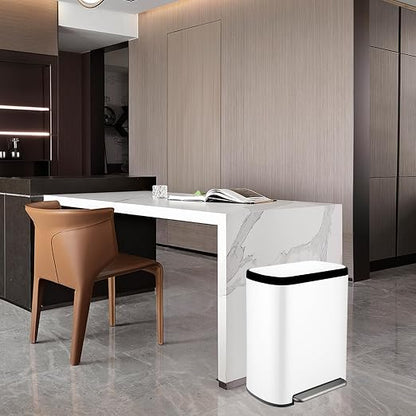 16 Gallon Dual Trash Can, Kitchen Recycling Bins - Image 8