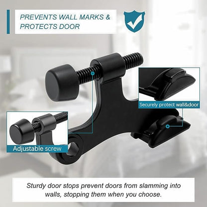 48Pack Hinge Pin Black Door Stopper, Adjustable Heavy Duty Hinge Pin Door Stop - Image 2