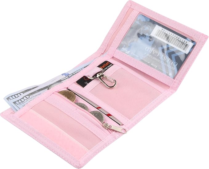 NEICY RFID Blocking Canvas Wallet for Men and Women - Camo Trifold Outdoor Sports Wallets with Magic Sticker for Teen Kids (Rainbow5)