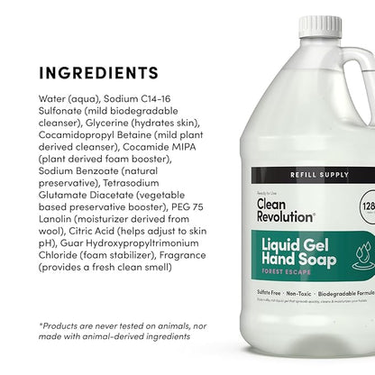 Clean Revolution Liquid Gel Hand Soap, Silky Rich Liquid, Quick Lather - Image 10