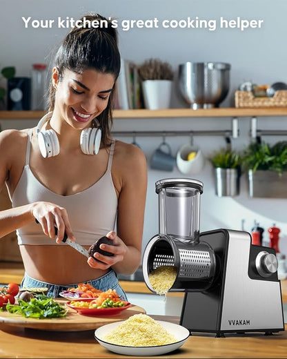 Electric Cheese Grater, 5-In-1 Electric Grater, 300W Salad Maker, Electric - Image 7