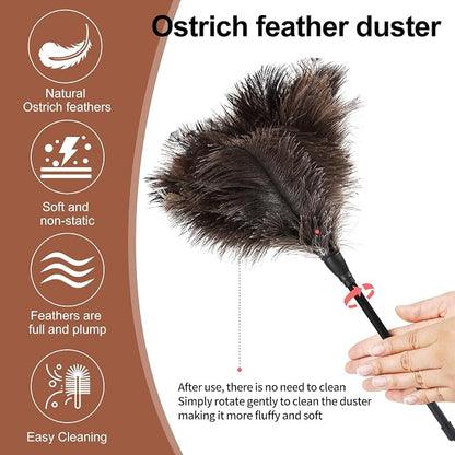 Ostrich Feather Duster-14.9 Inch Mini Natural Feathers Dusters - Image 4