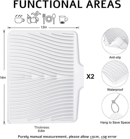 TIKNIK Silicone Dish Drying Mat, Stone Drying Mat - Image 2