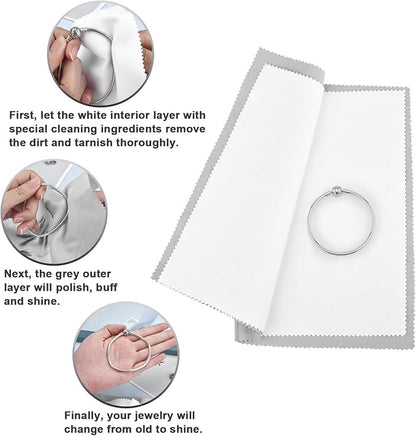 SEVENWELL Silver Polishing Cloth, Jewelry Cleaner Cloth - Image 5