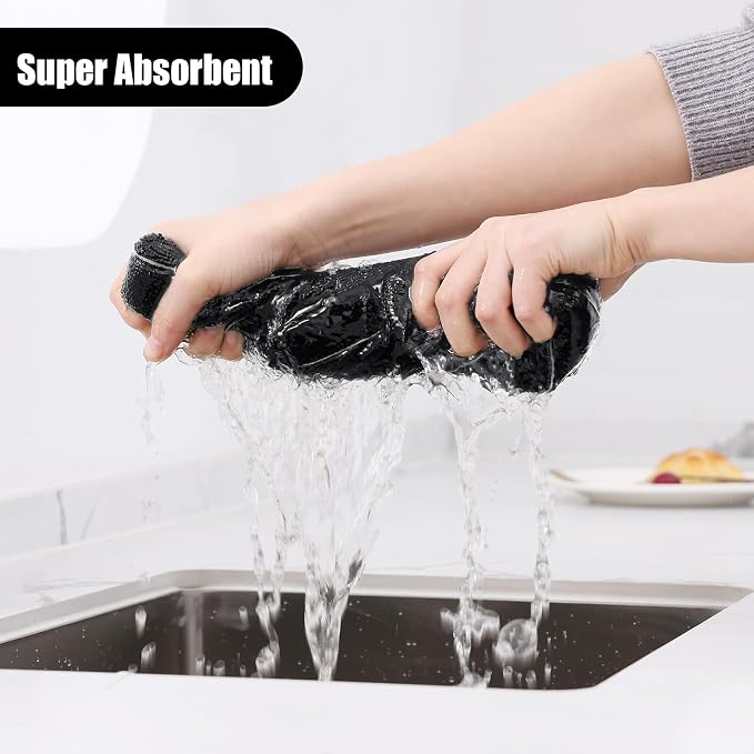 Homaxy Microfiber Kitchen Towels and Dishcloths Set, 12 Pack Soft and Absorbent - Image 3