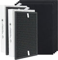 HPA5100B HPA5150 Air Purifier Replacement HEPA Filter Kit Compatible with Honeywell InSight Air Purifiers Model#HPA5100B/5150,2Premium True Hepa Filter+2Enhancement Carbon Filters+4Carbon Pre-Filters