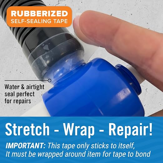 Clear Heavy Duty Silicone Tape, Self-Fusing Rubber Hose and Plumbing Water Pipe - Image 4