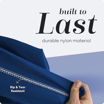 Handy Laundry Nylon XL - Large Capacity with Locking Drawstring, Machine Washable, Fits Laundry Baskets or Hampers, Holds 3 Loads of Clothes - Navy Blue (Pack of 2)