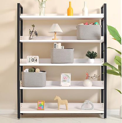 Storage Baskets for Organizing Shelves, Woven Cotton Rope Bins for Baby Nursery - Image 2