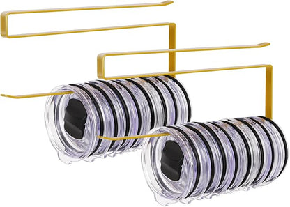 2 Pack Tumbler Lid Organizer, Horizontal Tumbler Lid Storage Hook to Hold Up 20 by JOLENSOY