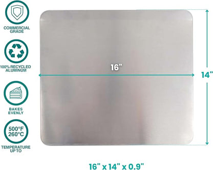 Baker's Secret 2pcs Pure Aluminum Insulated Cookie Sheet Commercial Grade - Image 2