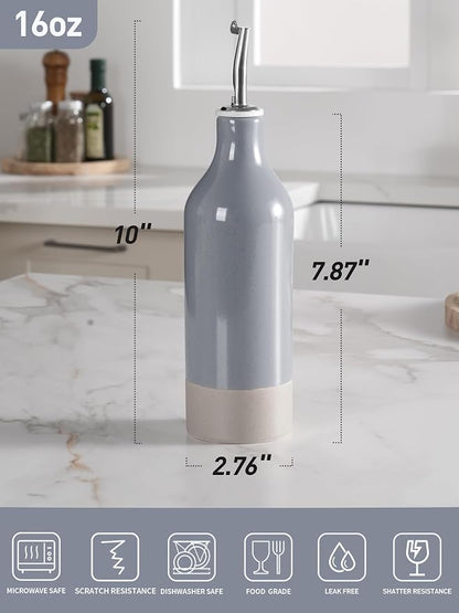 famiware Milkyway 16oz Ceramic Olive Oil Dispenser Bottle, 1 Piece Oil Dispenser - Image 4
