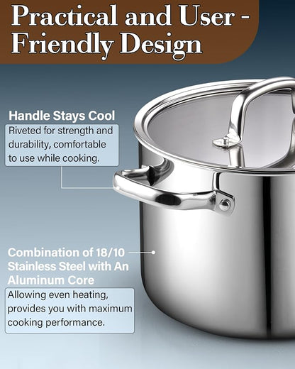 Cook N Home Stainless Steel Stockpot - Image 6