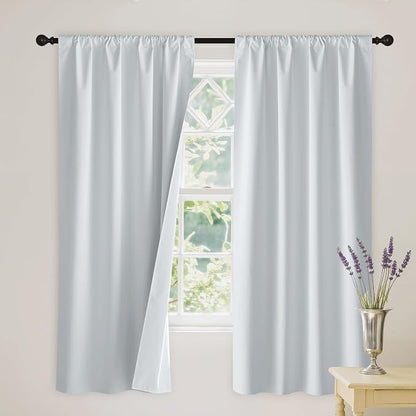 RYB HOME 100% Blackout White Curtains by RYBHOME