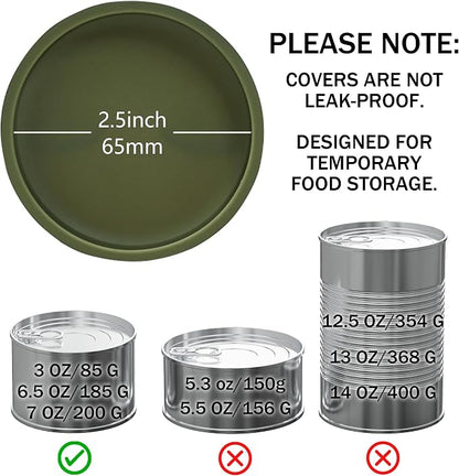 OHMO 2 Pack Cat Food Can Lids, Small Size Silicone Pet Food Can Lids Covers - Image 2