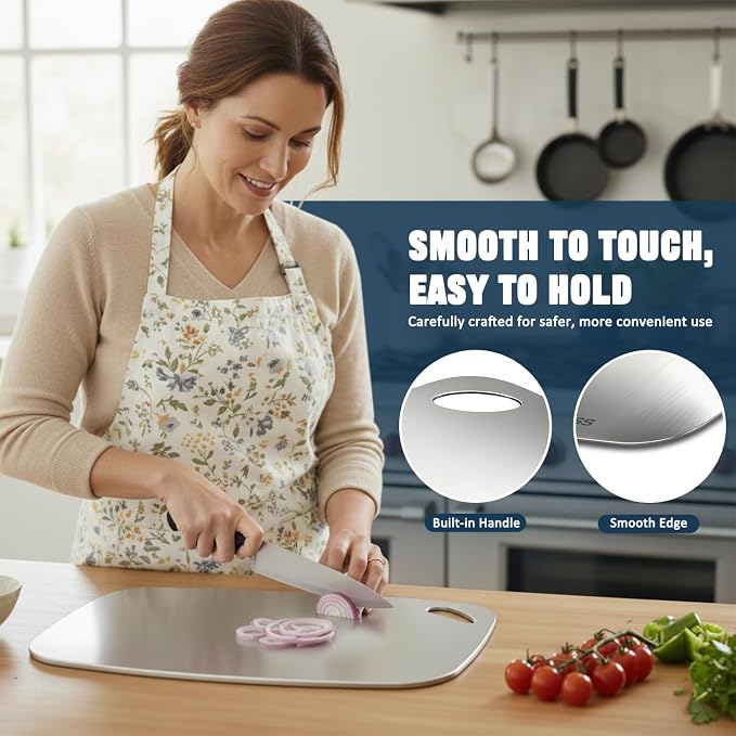 Real 99.85% Pure Titanium Cutting Board Non-Toxic 15" x 11"- BPA Free, - Image 9