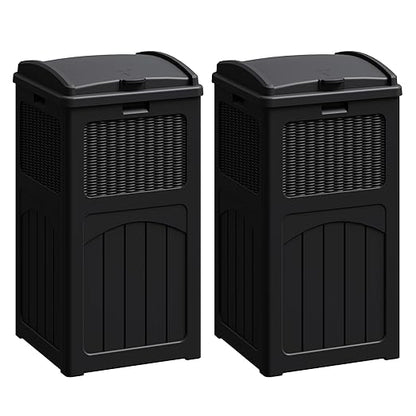Flamaker 30 Gallon Trash Can, Resin Outdoor Garbage Can by Flamaker