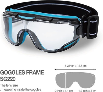 DEX FIT Protective Safety Goggles SG220; Anti Fog & Scratch, Z87 Eye Protection - Image 5