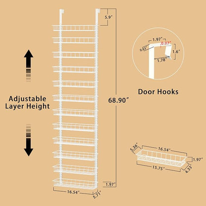 Churboro Over the Door Pantry Organizer Rack - Image 2