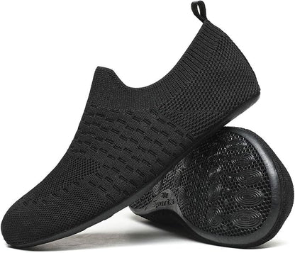 QZKDM Lightweight Slip on Grip Indoor House Slippers Barefoot Non Slip Home by QZKDM