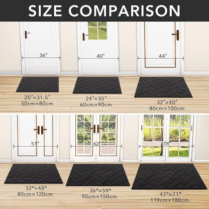 hicorfe Front Door Mat Outside Entrance, Stain and Fade Resistant, Non Slip - Image 5