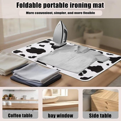 Cow Print Ironing Mat Portable Ironing Pad, Table Top, Countertop, Heat - Image 6