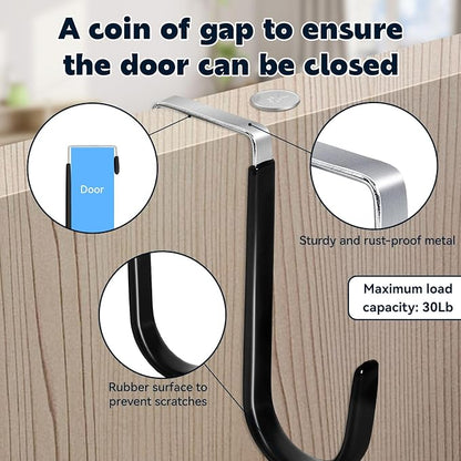HOOSUN 4 Pack Over The Door Hooks, 4.96In Hooks - Image 3