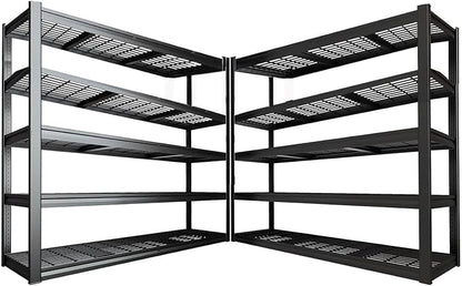65" W Garage Shelving Heavy Duty, 5 Tier Garage Shelves, Commercial Metal Shelf by PMKES