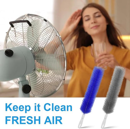 2 Pcs Cobweb Duster, Bendable Fan Cleaner Brushes Set Reusable, Plastic - Image 7