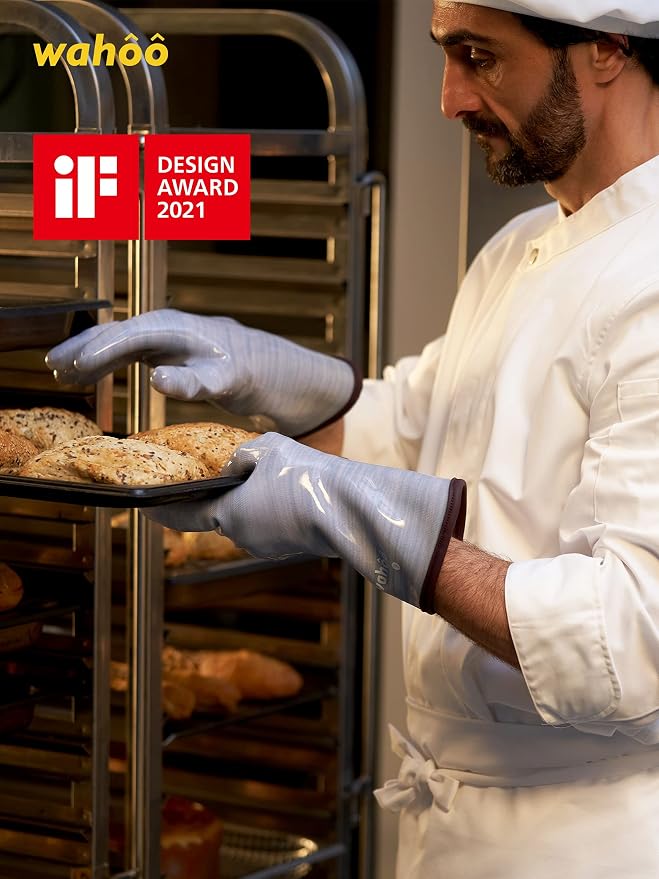 LANON Protection Wahoo Liquid Silicone Smoker Oven Gloves, Food-Contact Grade - Image 3