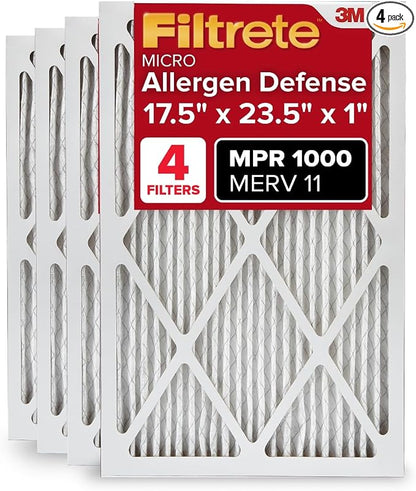 Filtrete 17.5x23.5x1 AC Furnace Air Filter, MERV 11, MPR 1000, Micro Allergen by Filtrete