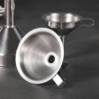 Small Funnels for Filling Bottles, Stainless Steel Small Kitchen Funnel Set of 3 - Image 7