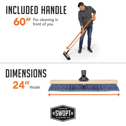 SWOPT 24” Premium Multi-Surface Push Broom Head — Cleaning Head Interchangeable - Image 6